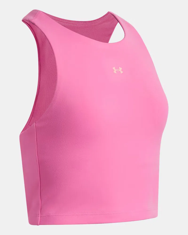 Майка для девочек со встроенным бра-топом UA Motion UnderArmour, Pink Frenzy/Posh Pink — фото 3