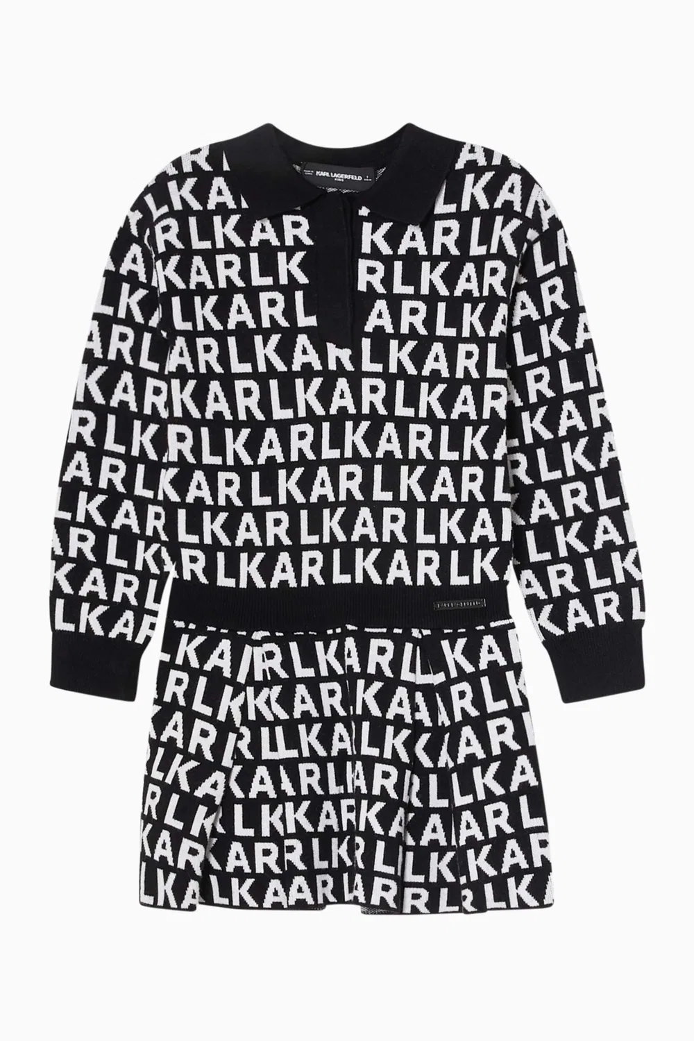 Платье-поло с принтом Karl Lagerfeld Kids