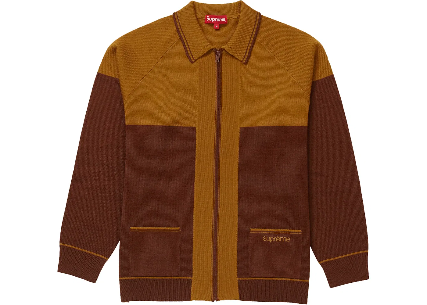 Мужской свитер с контрастными блоками Supreme, Brown