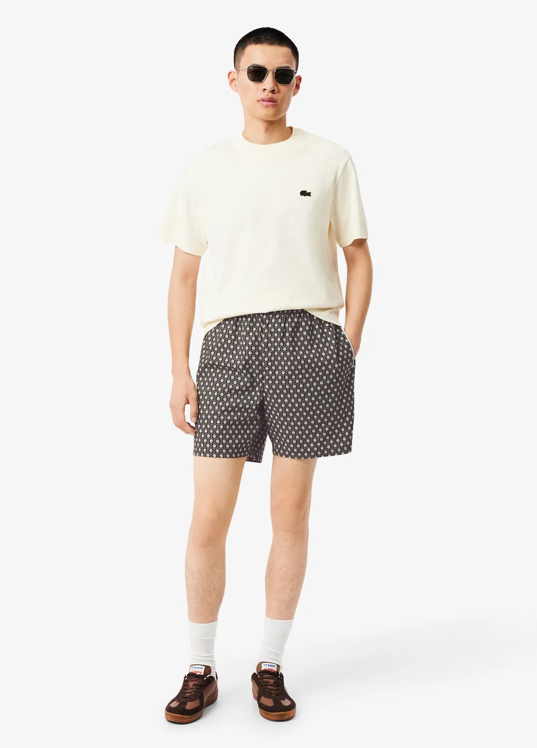 Шорты Lacoste Relaxed Fit, коричневый — фото 2