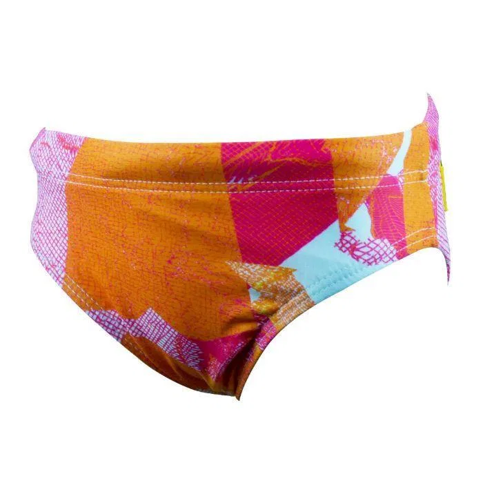 Детские плавки для мальчиков Rotto Slip Finis, BLAU / Orangefarben Fluoreszierend