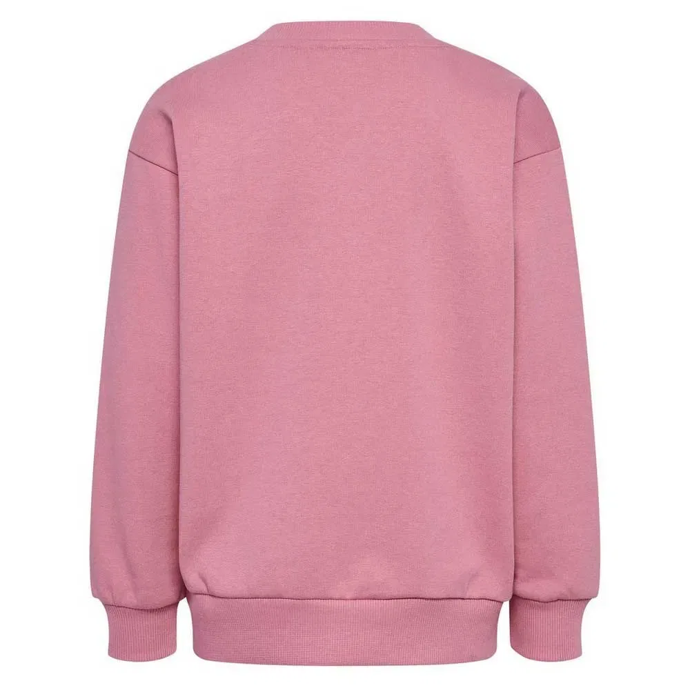 Детский свитшот свободного кроя с принтом Loose Bee Hummel, Pink — фото 2