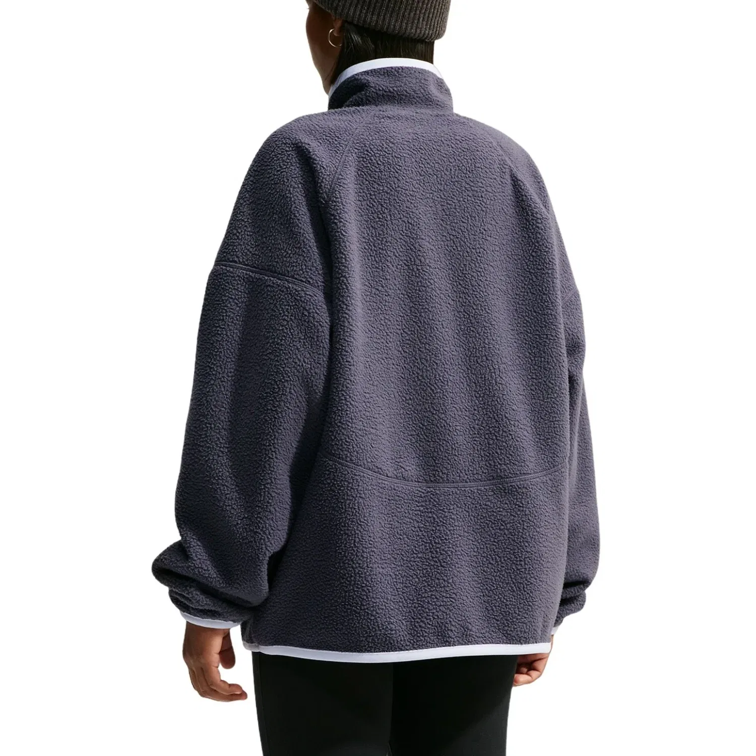 Женская футболка Sportswear Oversized Fleece Top 'Gridiron Palest Purple White' Nike, Gridiron/Palest Purple/White — фото 2