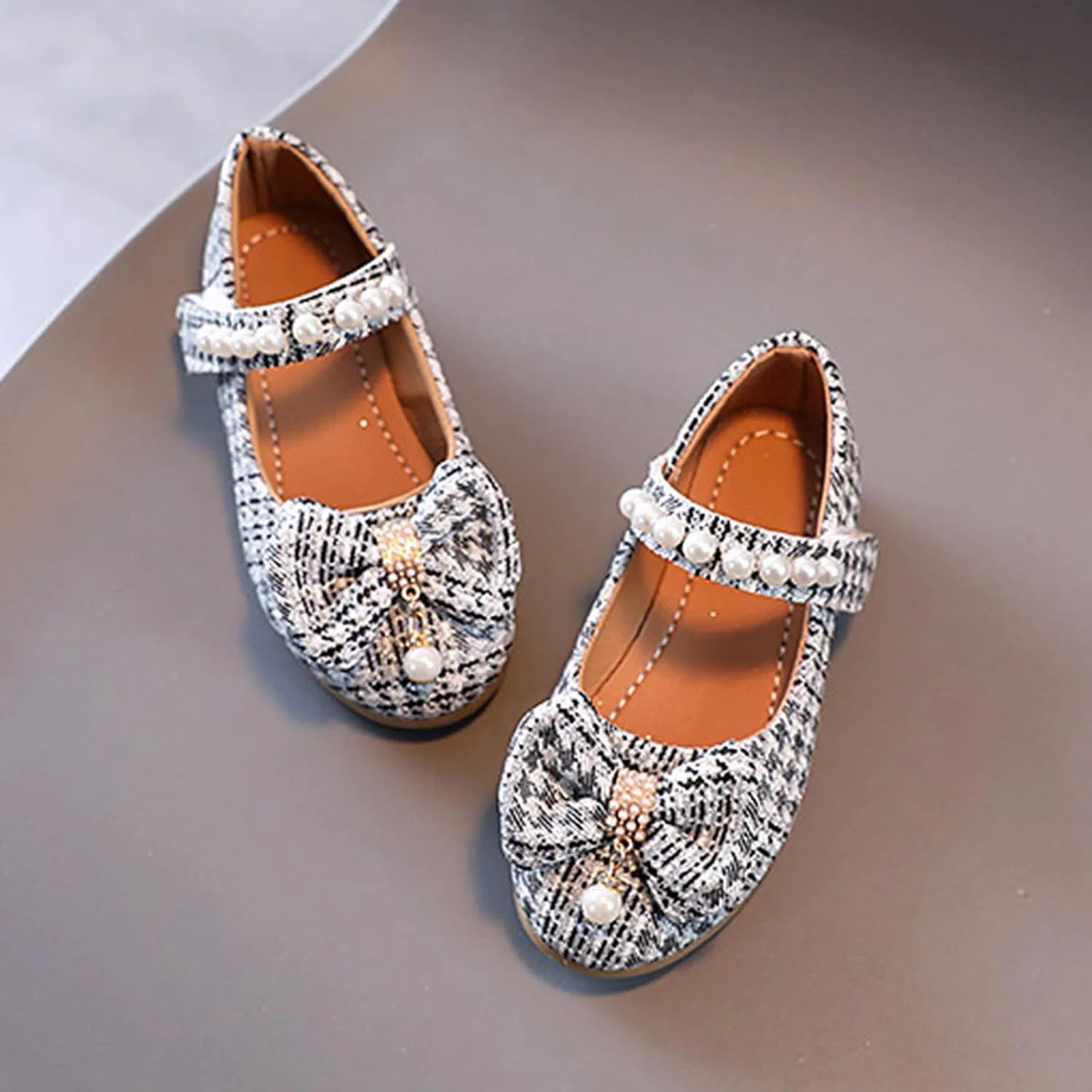 Детские кроссовки для девочек с принтом Princess Sandal Flower Bow Tie Shoes, White — фото 4