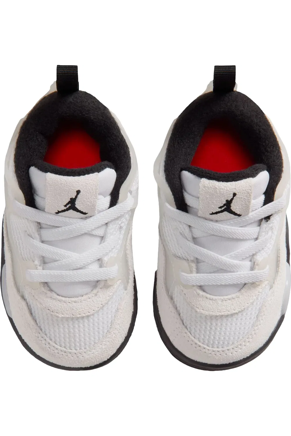Детские кроссовки на шнуровке Air Jordan 4 RM Jordan, White/Black/Infrared/Grey — фото 3