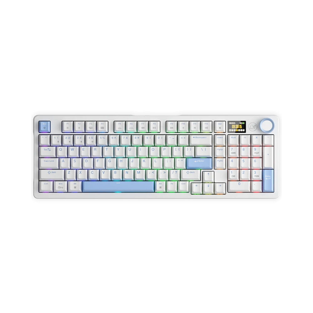 

Игровая клавиатура James Donkey RS2 3.0, White Wing, белый/голубой, английская раскладка