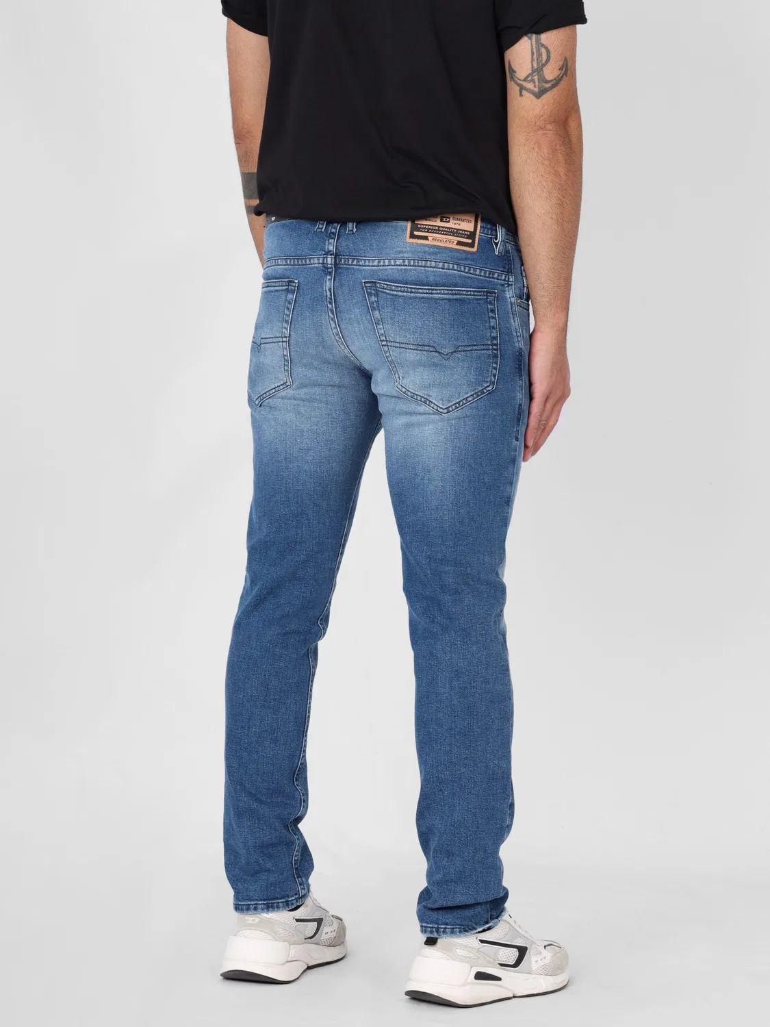 Джинсы Diesel Slim fit THOMMER-R дымчато-синего цвета — фото 3