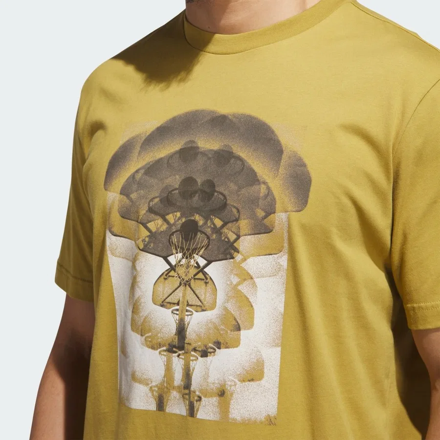 Футболка с принтом Performance JX1740 Kaleidoskop Basketball Graphic adidas, Зеленый — фото 4