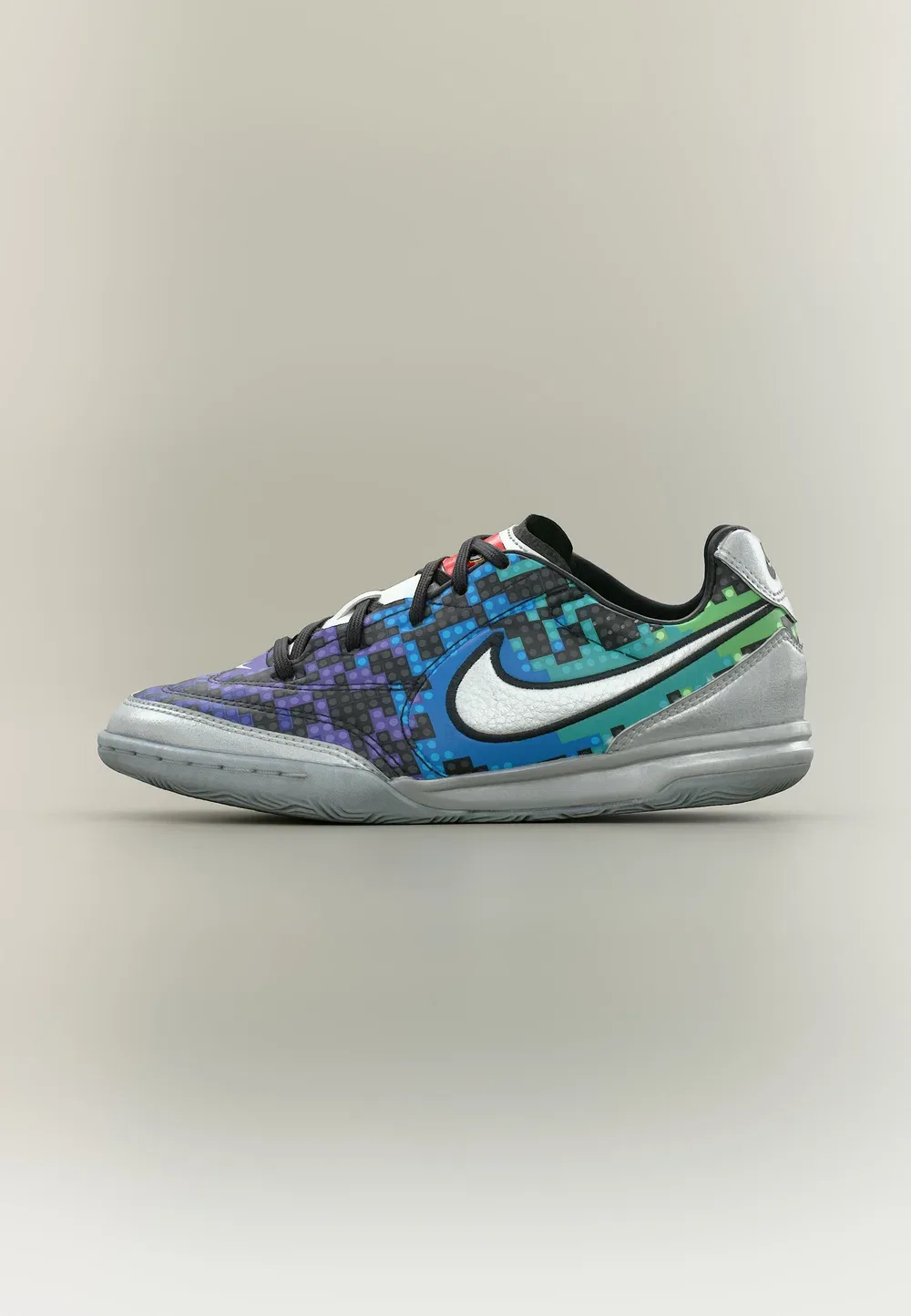 Футбольные бутсы для помещений Tiempo ic x lego collab унисекс Nike Performance, Metallic Silver-Coloured/White/Green Strike/Black/Concord