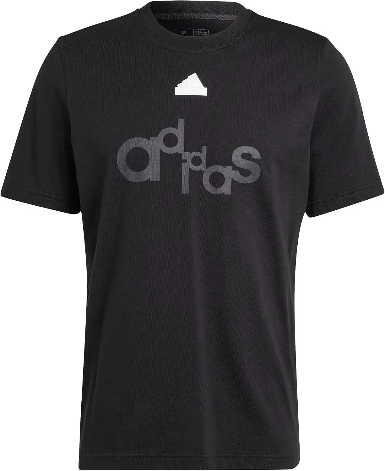Мужская футболка с графическим принтом Graphic Printed T-shirt adidas, Black