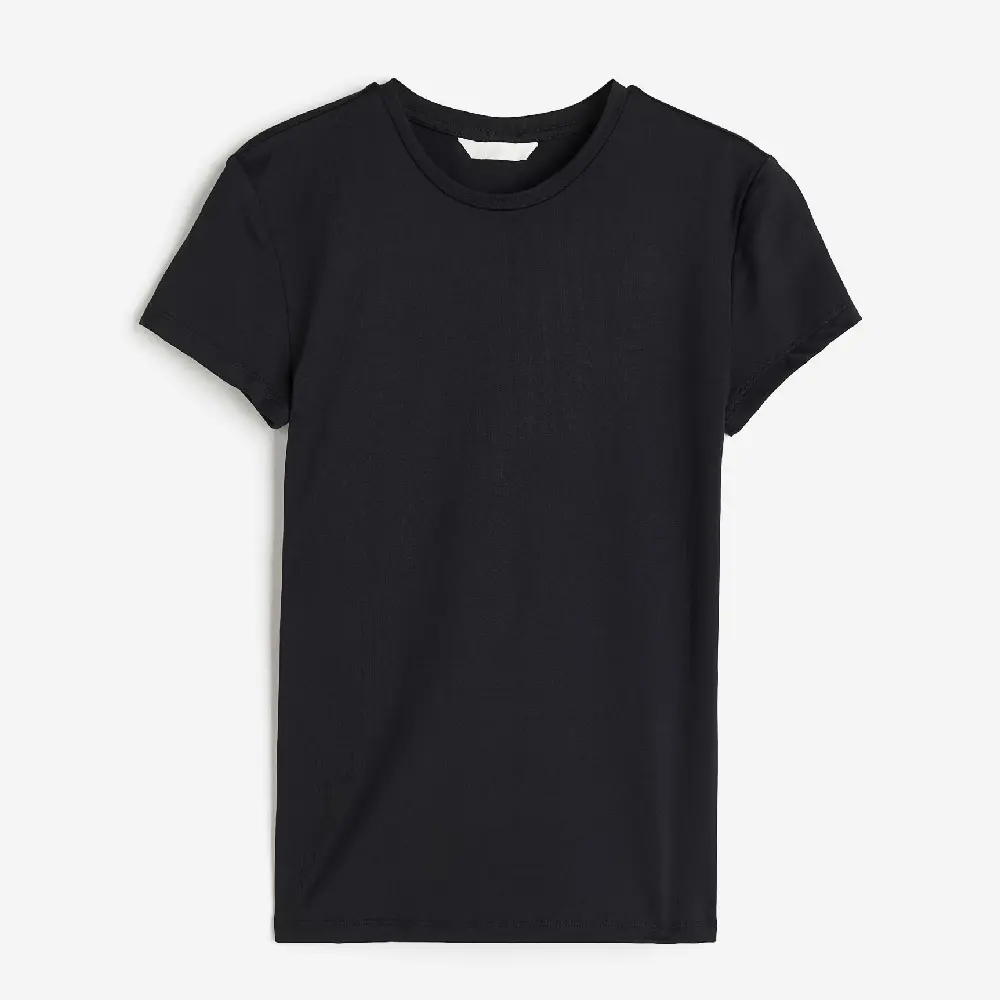 

Футболка H&M Fitted Microfiber, черный