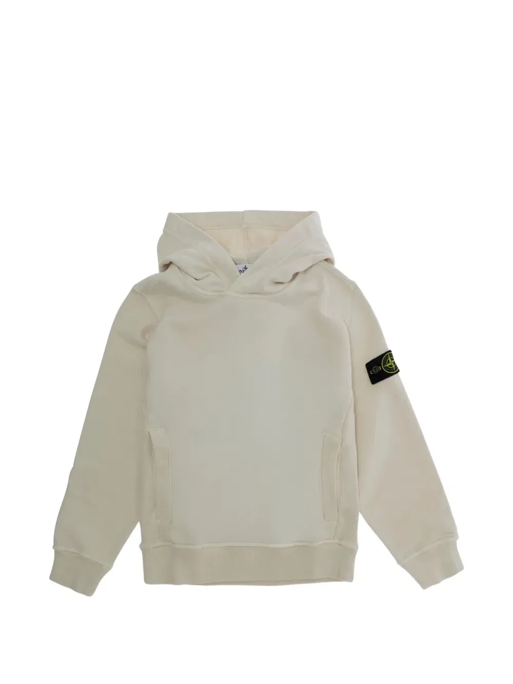 Худи с логотипом-нашивкой Stone Island Junior, белый