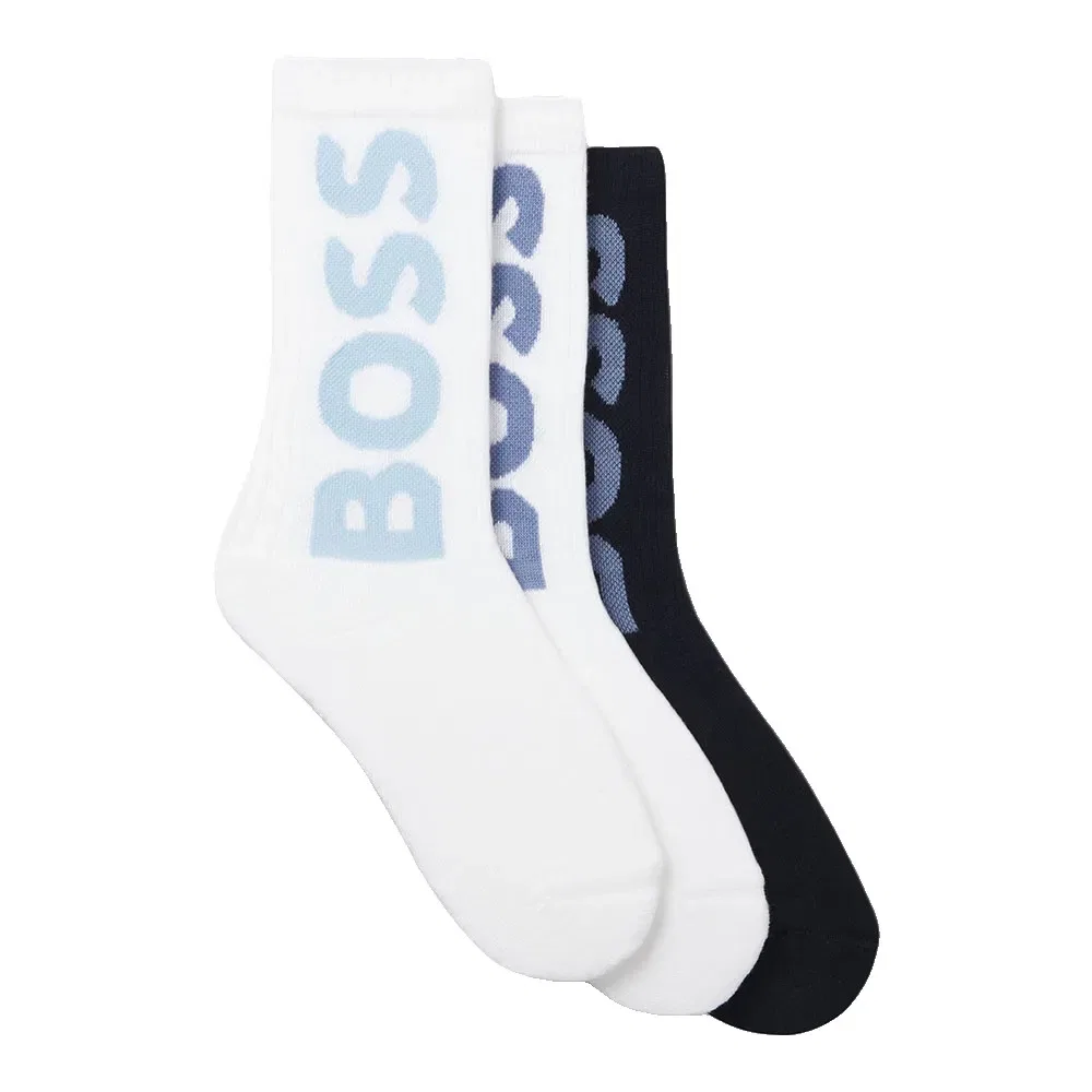 Носки логотип 3 пары BOSS, белый