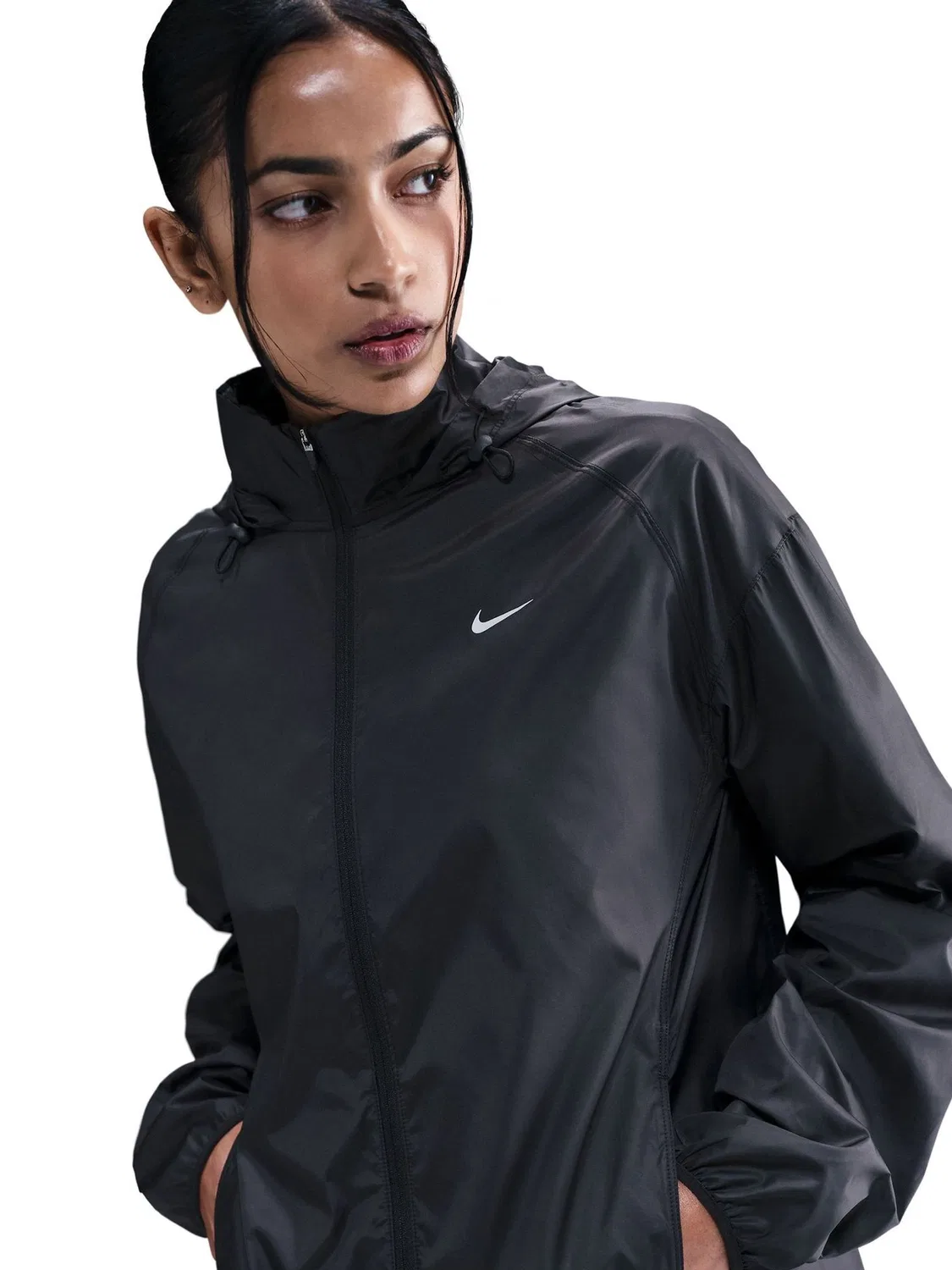 Черная беговая куртка Nike Tempo Repel — фото 3