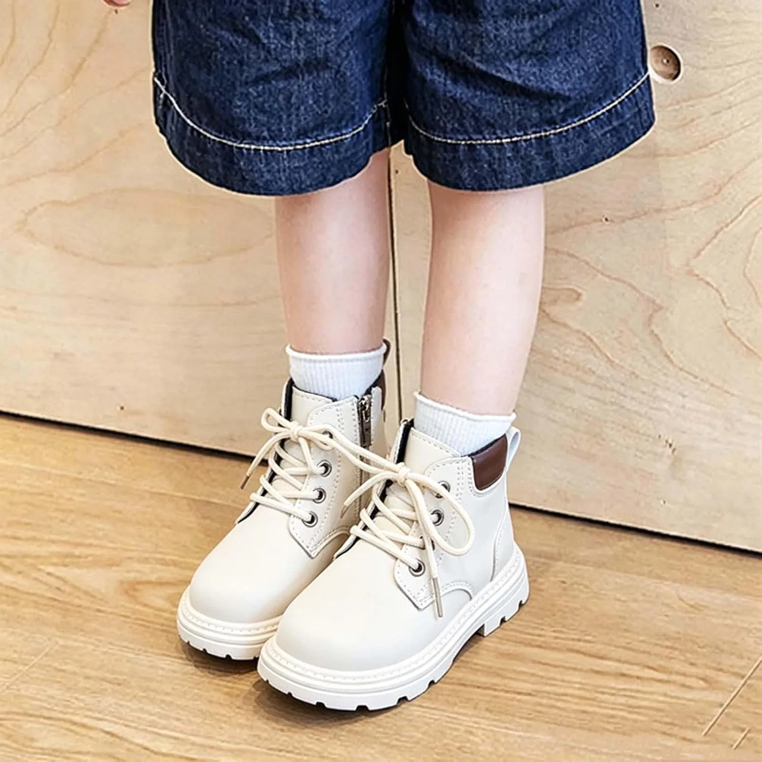 Детские ботинки для девочек с боковой молнией Western SHOPESSA, White — фото 2