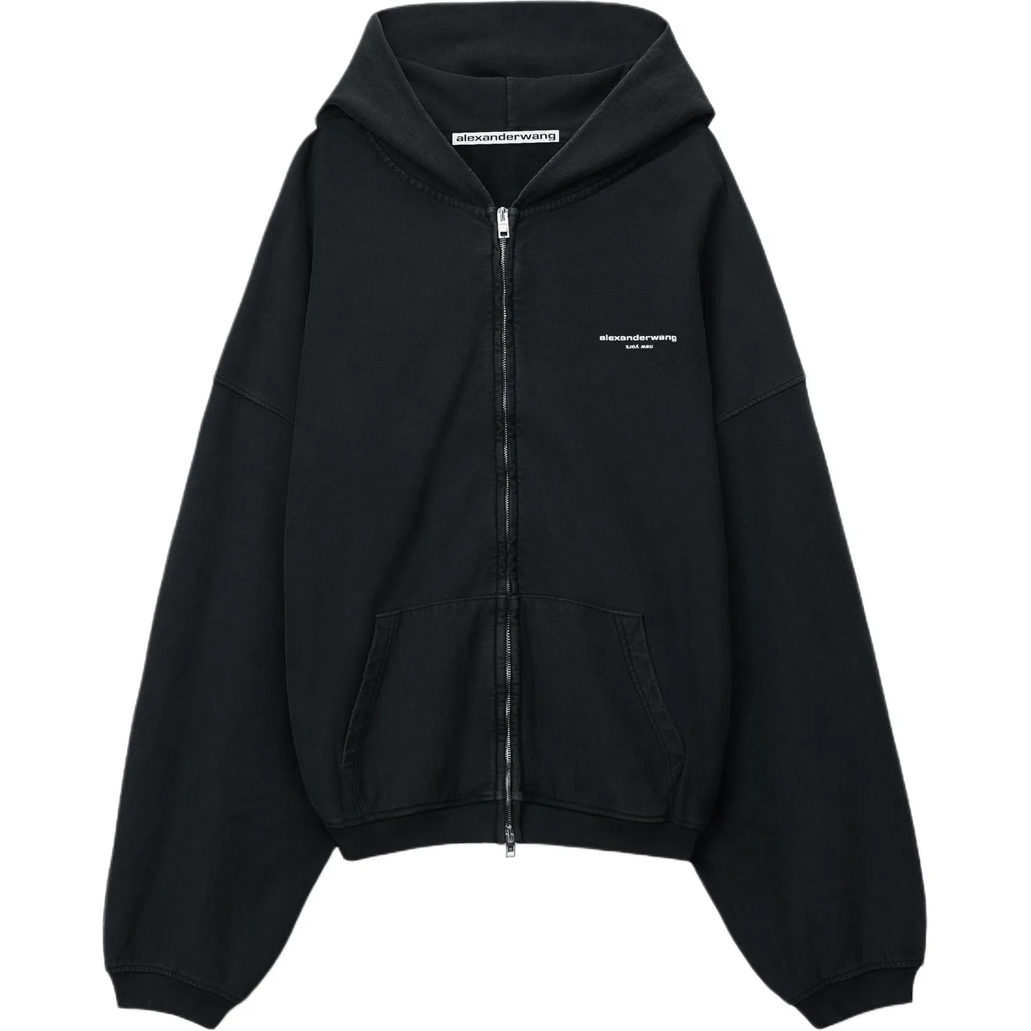 Женский худи с капюшоном Washed Black Alexander Wang, Washed Black