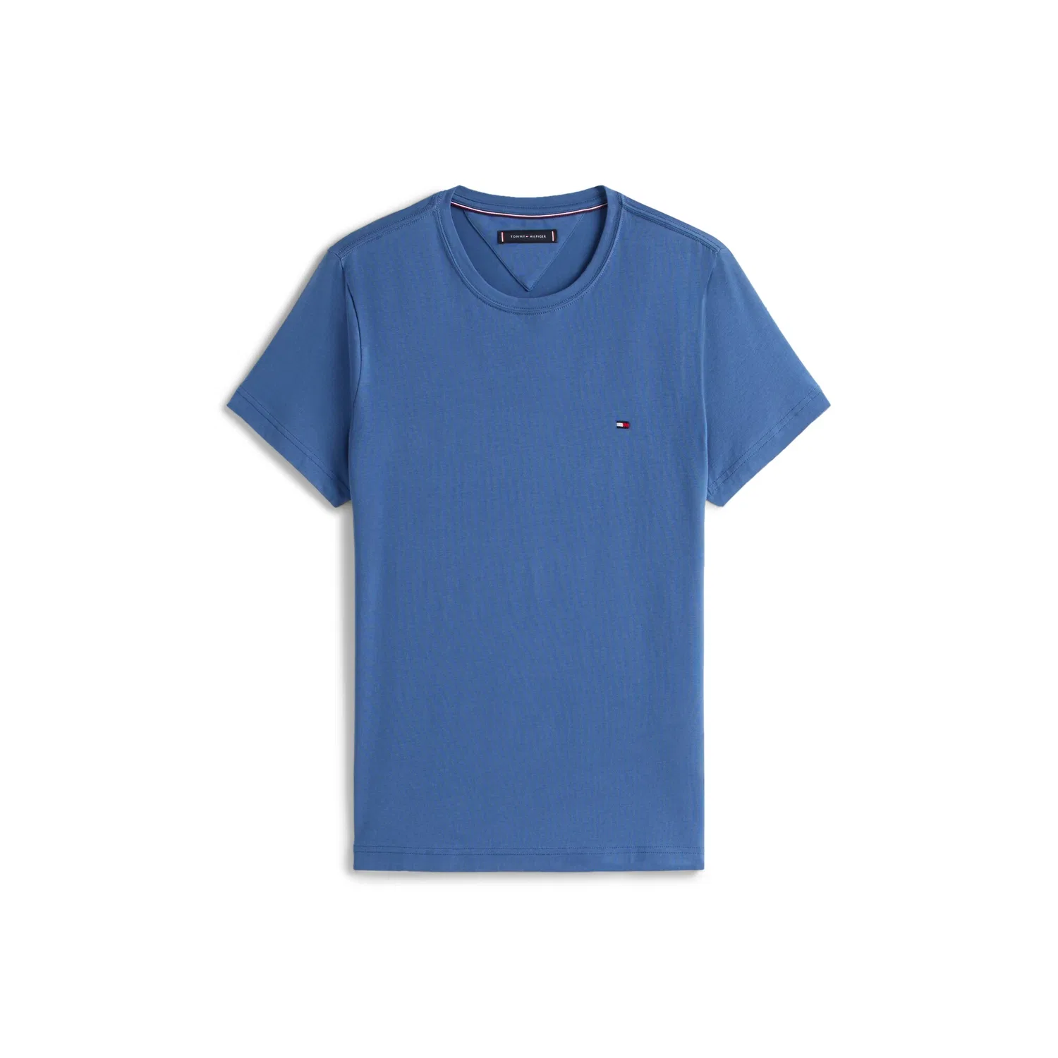Мужская футболка с логотипом Tommy Hilfiger STRETCH SLIM FIT TEE, Aegean Sea — фото 4
