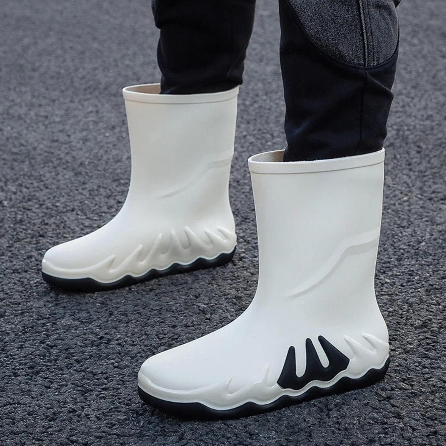 Детские сапоги для мальчиков с принтом Slip-On, Белый — фото 3