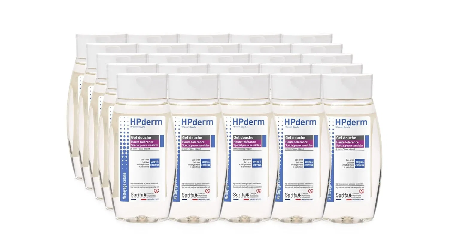 Гель для душа 2-в-1 HPderm, SORIFA, набор 25 шт по 250 мл, Fresh