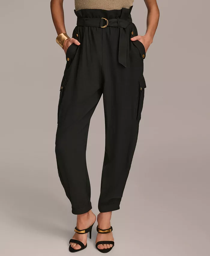 

Женские карго-брюки с поясом Donna Karan New York, черный
