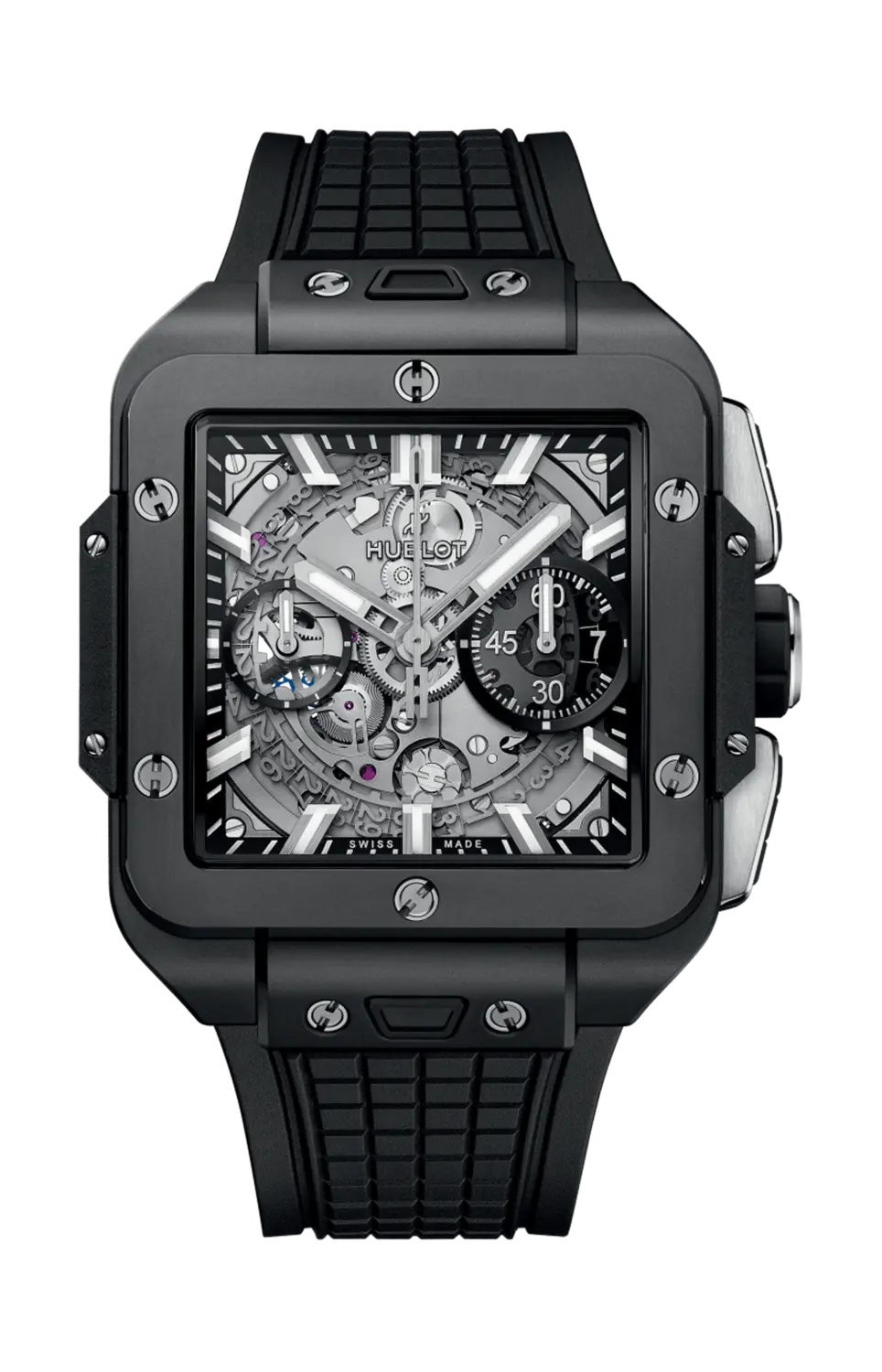

Часы square bang unico black magic 42 мм Hublot