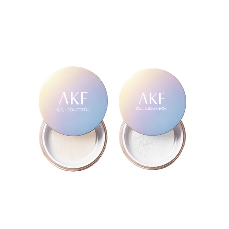 AKF Lightweight And Oil Control Clothing Sets Loose Powder Long Lasting Clear, Two-Piece Set: #Classic Transparent, Loose Powder 10g+#02 Shimmer Transparent, Loose Powder 10g