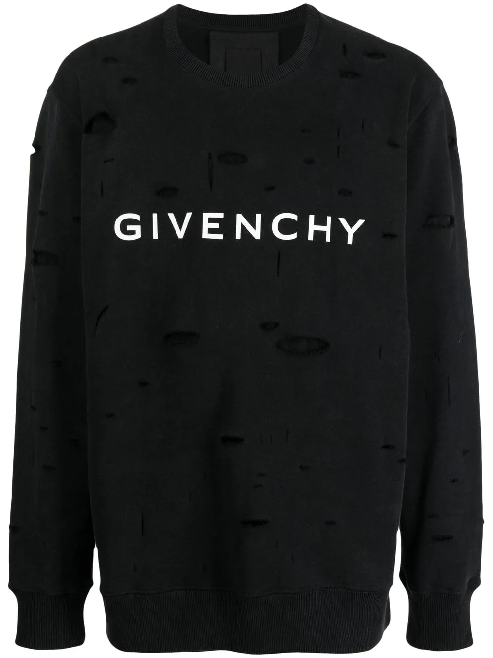 

Толстовка с эффектом потертости и логотипом Givenchy, черный