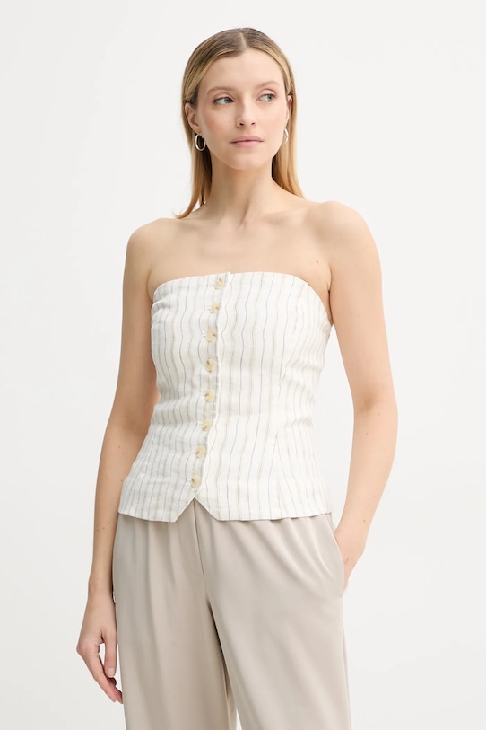 

Льняной топ Saellena Samsoe Samsoe, белый