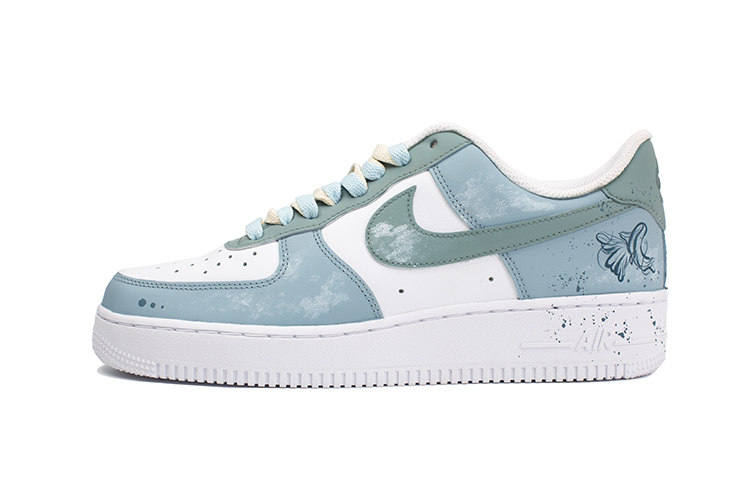 

Кроссовки Nike Air Force 1 Skateboarding Shoes Men Low-top White/Royal Blue/Fern Green, синий