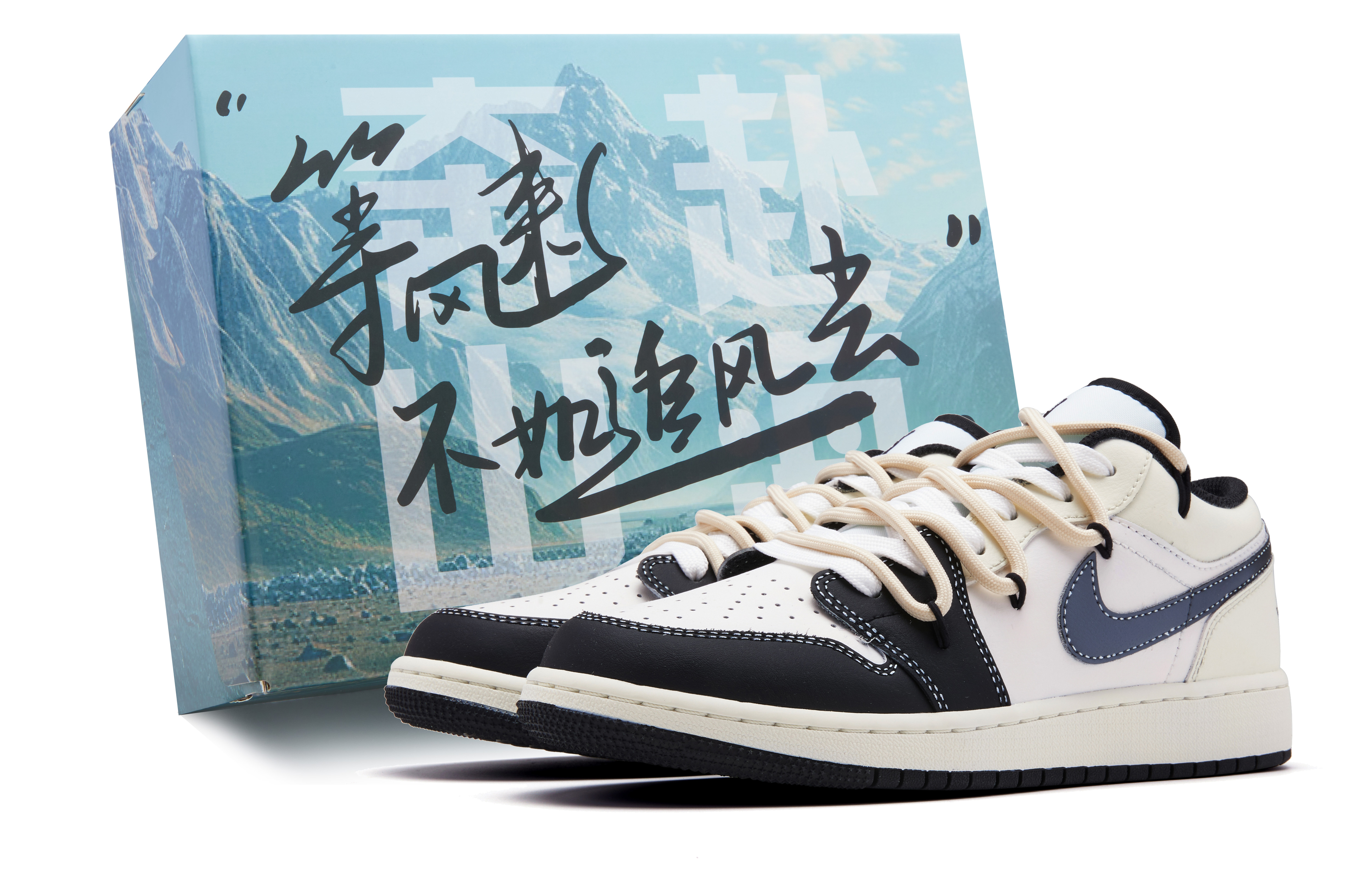 

Jordan Баскетбольные кроссовки Air 1 Cushioning с низким верхом, износостойкие, винтажные, мужские, черные, бежевые, белые