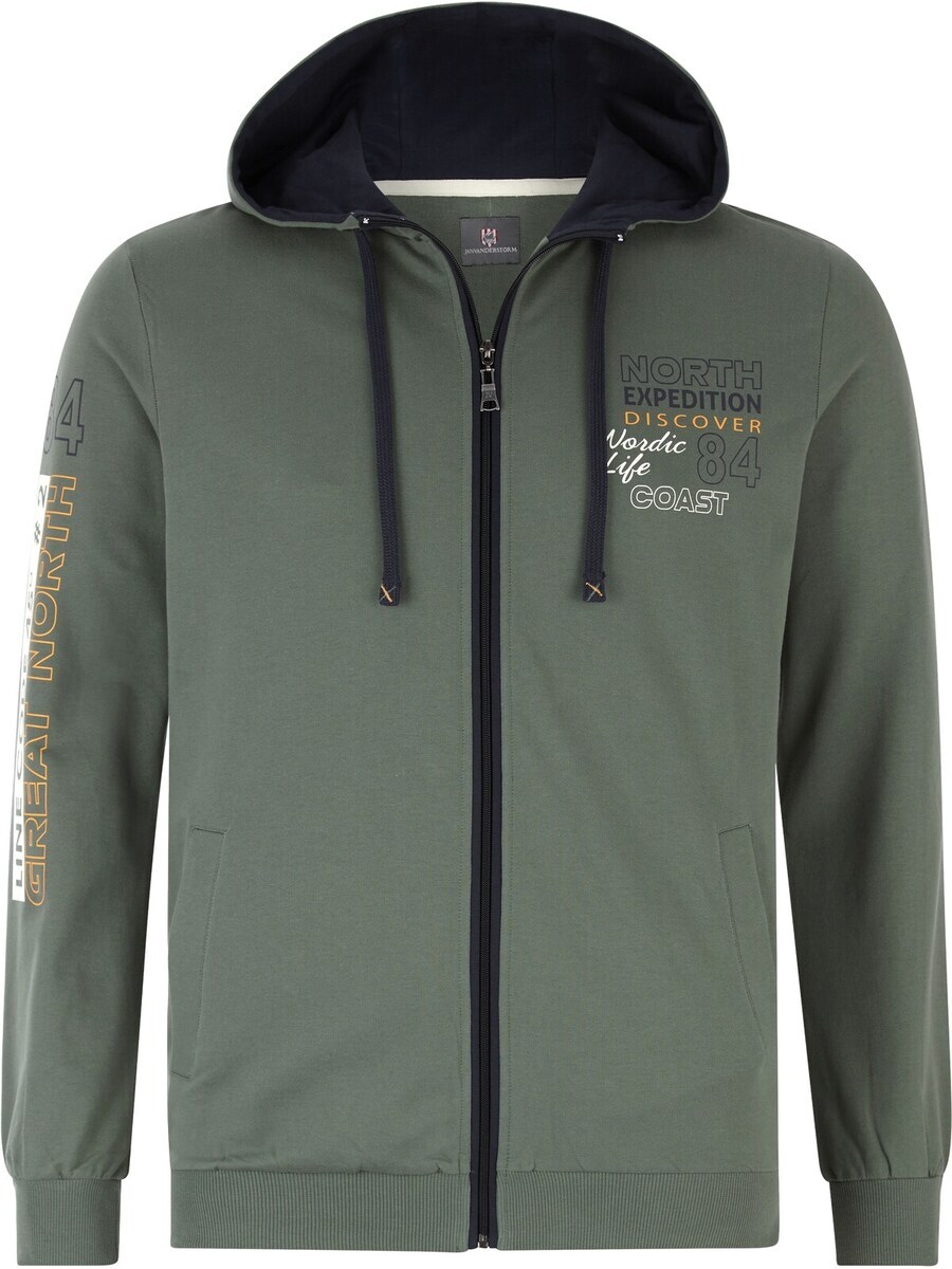 

Худи Jan Vanderstorm Zip-Up Hoodie Roderich, оливковый