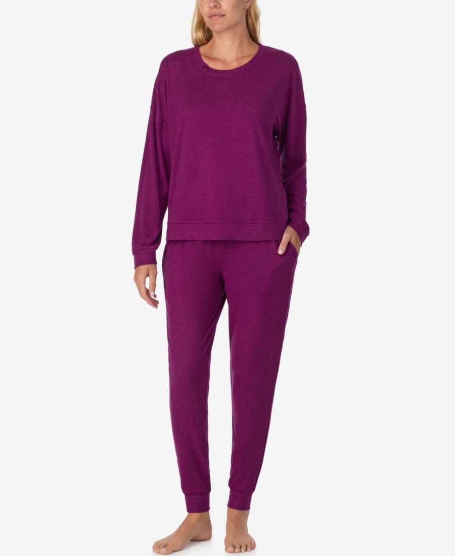 

Женский пижамный комплект из двух предметов: топ с длинными рукавами и спортивные штаны Sanctuary, Purple