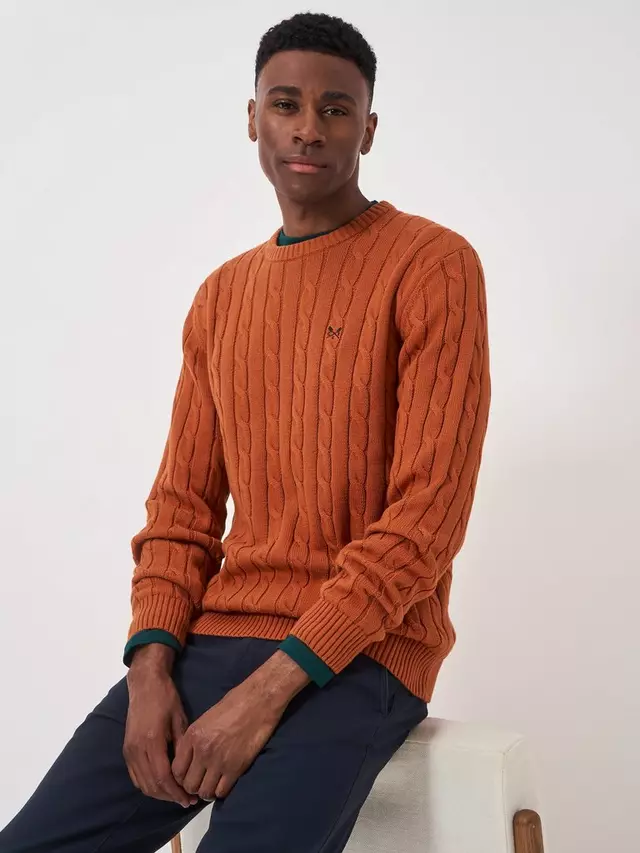 

Джемпер Crew Clothing Cable Knit Cotton, красный