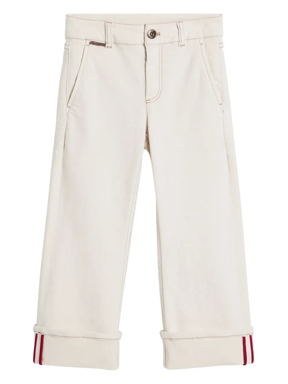 

Декорированные джинсы Monili Brunello Cucinelli Kids, белый