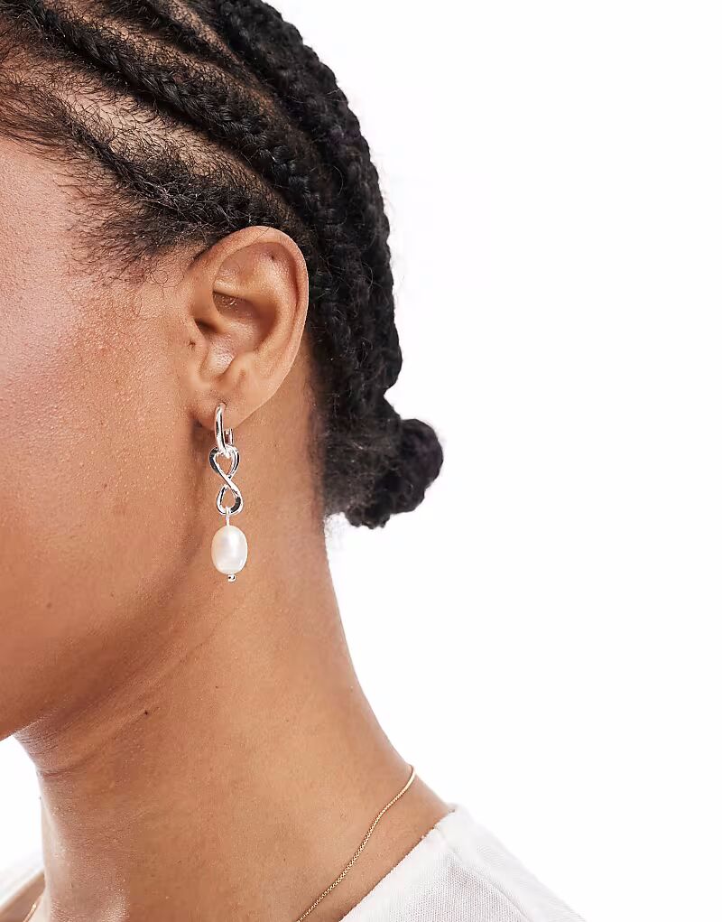 

Серьги с жемчугом, покрытые стерлинговым серебром Accessorize