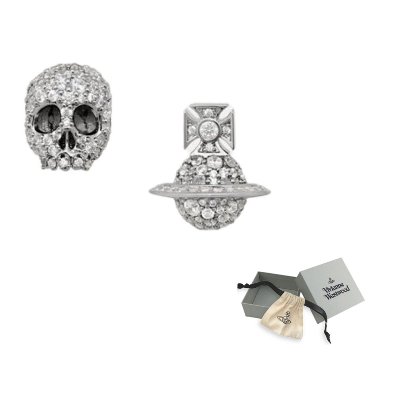 

Серьги Orb Skull Vivienne Westwood, серебряный