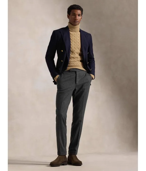 Шерстяная водолазка Slim fit Polo Ralph Lauren, бежевый — фото 2