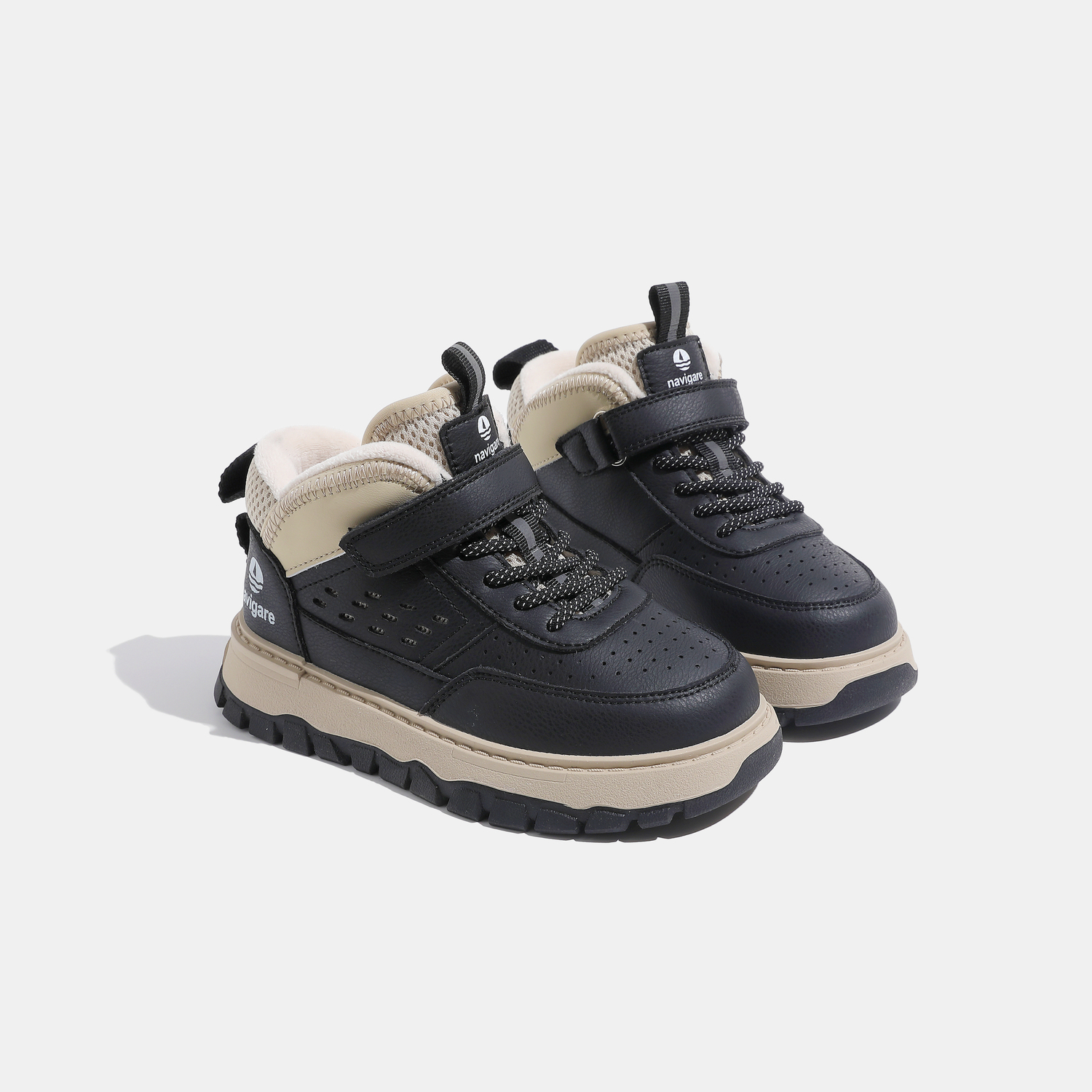 Кроссовки NAVIGARE Kids Skateboarding Shoes Kids Mid-top, бежевый — фото 4