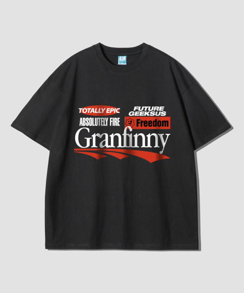 

Футболка оверсайз с коротким рукавом GRANFINNY, черная