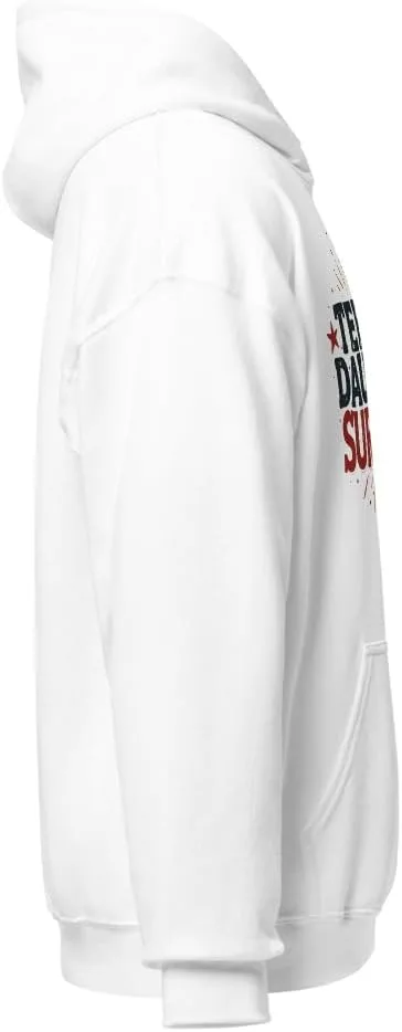Винтажный худи Unisex с цитатой для родителей подростков, Teenage Daughter Survivor Generic, белый — фото 4