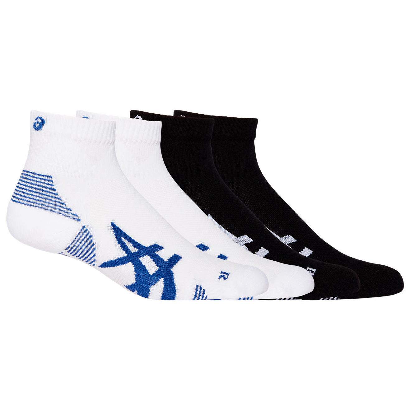 

Носки для бега Asics 2-Pack Cushion Run Quarter Sock, цвет Performance Black/Brilliant White