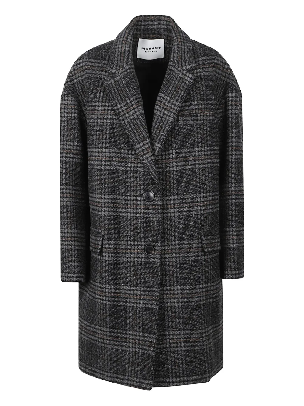 

Шерстяное пальто в клетку Marant Étoile, черный