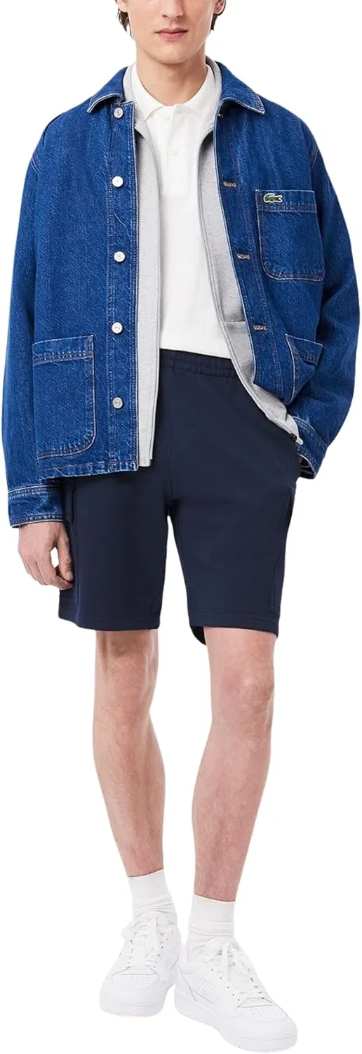 Мужские хлопковые флисовые шорты-карго Lacoste — фото 4