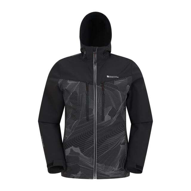 

Мужская куртка Light Shell Soft Shell Mountain Warehouse, черный