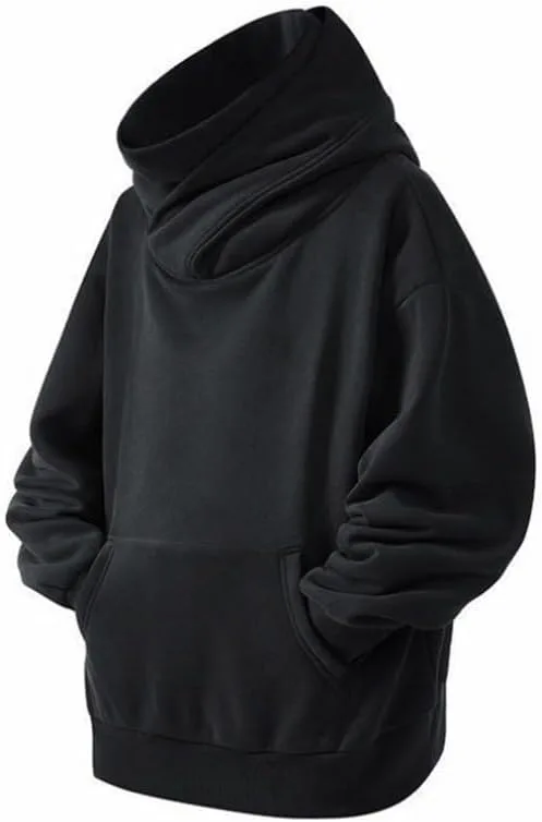 

Толстовка с капюшоном Crazynekos для мужчин, капюшон-капюшон, повседневная, с длинными рукавами, пуловер, осень-зима, теплая, свободного кроя, однотонная