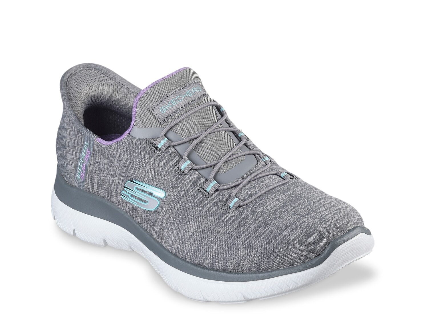 Кроссовки-слипоны женские Skechers Summit Dazzling Haze, серый / фиолетовый
