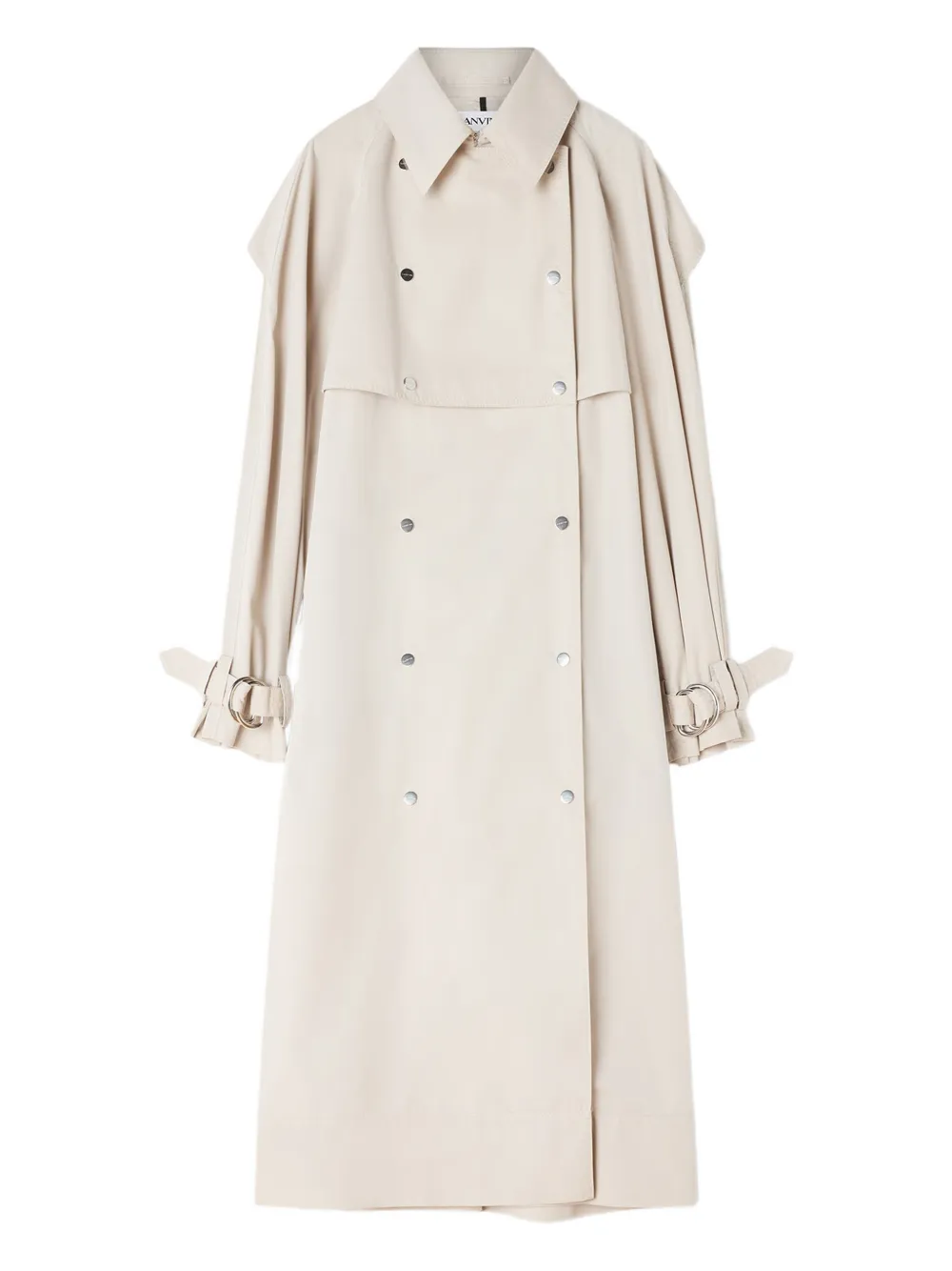 

Двубортное пальто с поясом Lanvin, бежевый