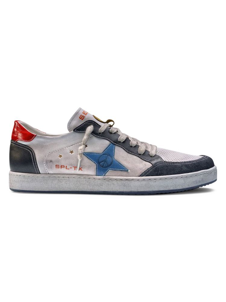 

Кожаные кроссовки Estrella с потертостями Sepol, цвет White Blue