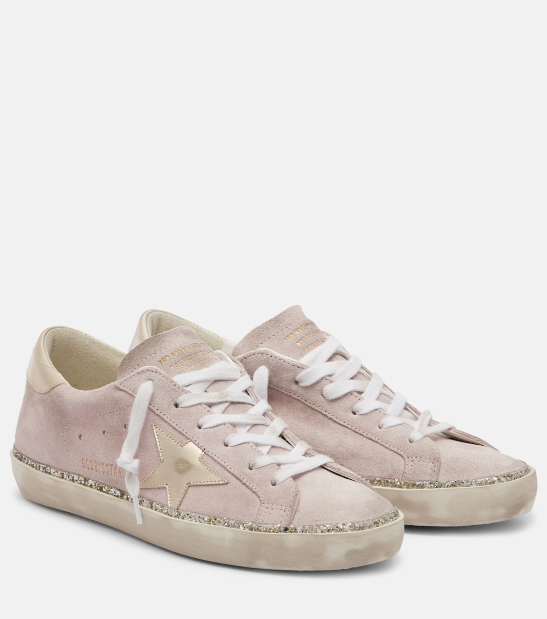 Супер Стар замшевые кроссовки Golden Goose, Pink/Platinum