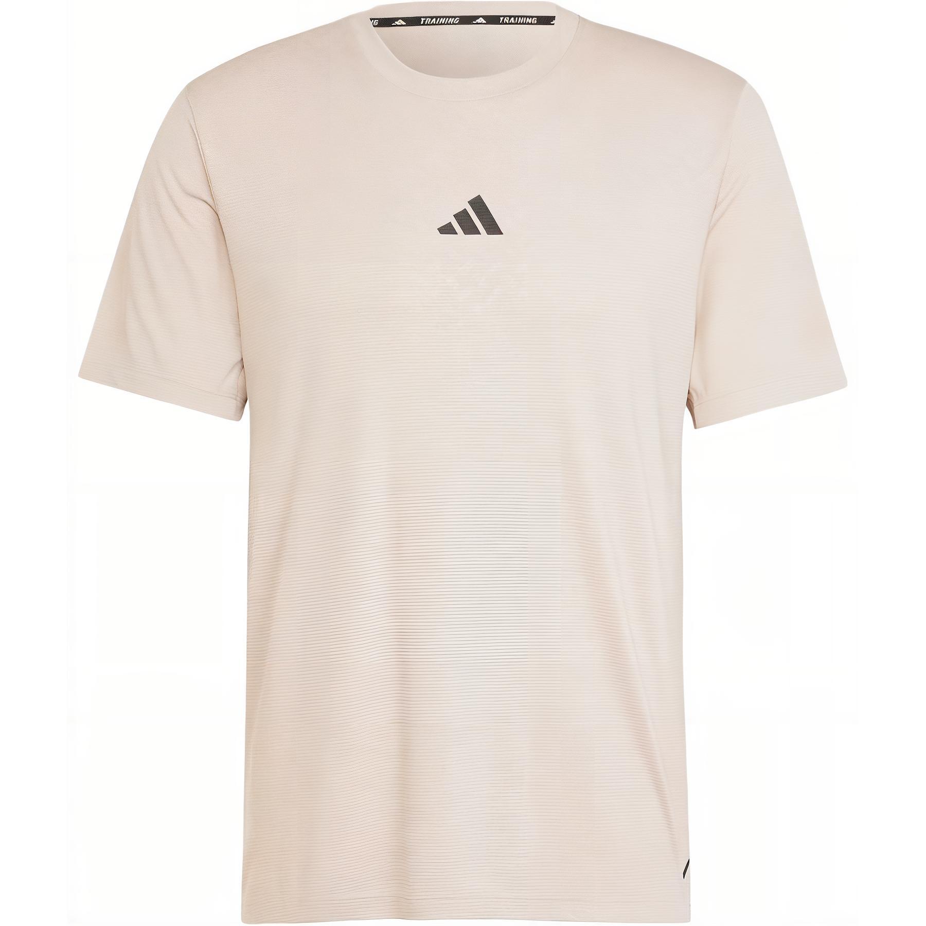 Футболка мужская светло-коричневая Adidas — фото 2